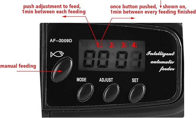 Digital Automatic Fish Feeder Electronic Fish Feeder LCD Aquarium Tank Food Feeding Machine for Vacations Business Trip