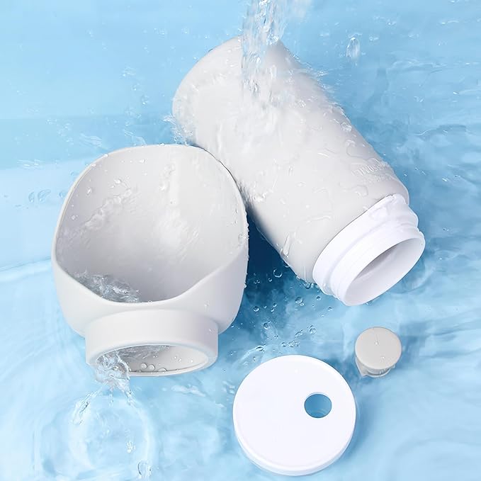 Portable Silicone Dog Water Bottle Pet Water Dispenser with One-Hand Push Button for Outdoor Walking Hiking Camping