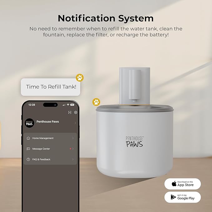 Bundle of Penthouse Paws Smart HD Cat Feeder 6L with Camera + 3.5L Smart Wireless Water Fountain with Replacement Filters, Feeding & Hydration for Cat & Dog