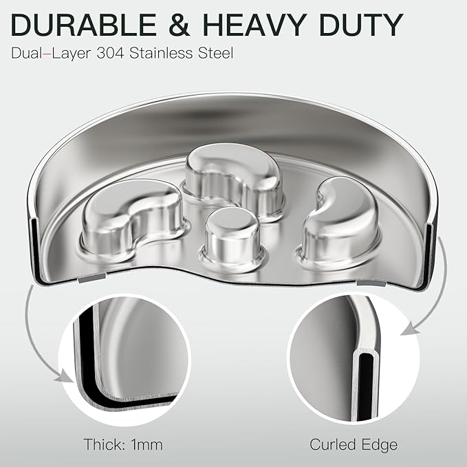 Slow Feeder Dog Bowl-2Cups for Medium Breeds, Double Wall Food-Grade Stainless Steel, Heavy Duty with Non-Slip Rubber Base, Puzzle Maze Bowl to Slow Down Eating