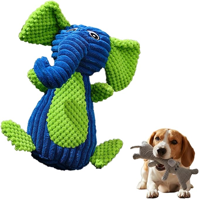 Indestructible Dog Toys,2026 New Dogs Plush Toy for Aggressive Chewers,Stuffed Toys Dogs Squeaky Durable Chew Toy for Indoor Pups Teething (A-Eleplant)
