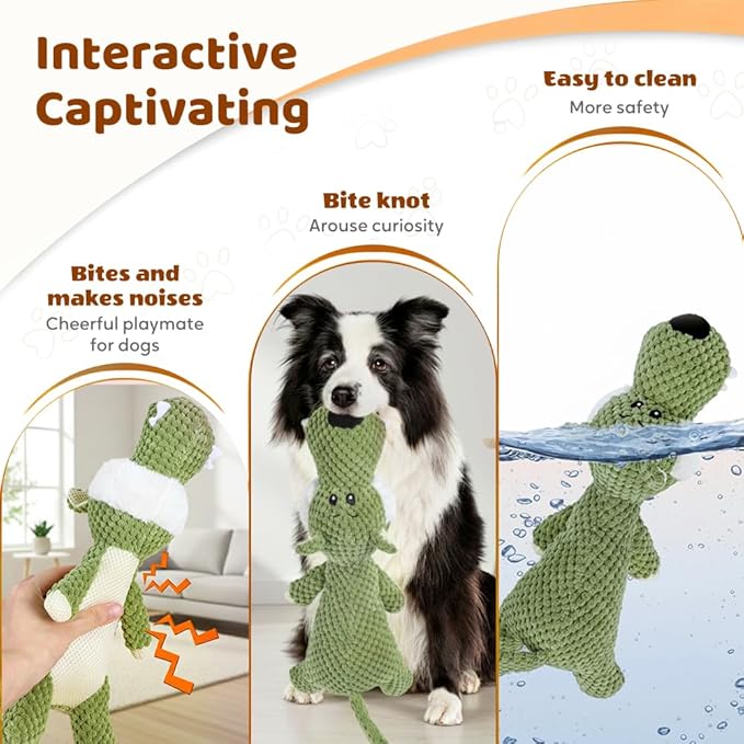 Indestructible Dog Toys,2026 New Dogs Plush Toy for Aggressive Chewers,Stuffed Toys Dogs Squeaky Durable Chew Toy for Indoor Pups Teething (A-Eleplant)