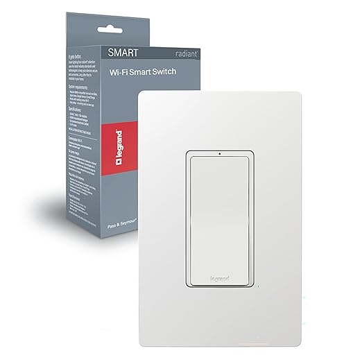 Legrand Wi-Fi Matter Smart Switch, Effortless Setup, Enhanced Compatibility with Apple HomeKit, Google Home, Alexa & SmartThings, Easy Wi-Fi Connectivity with Matter, Pack of 1