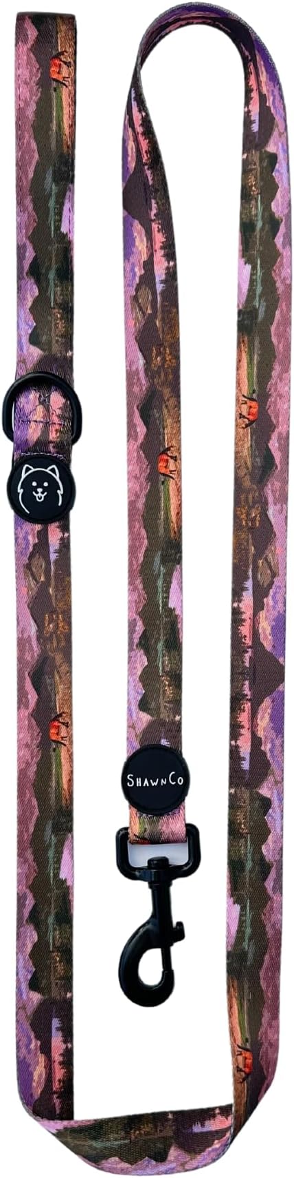 ShawnCo Dream Walk Dog Leash- Premium, Nylon Pet Leash with Soft Neoprene Handle for Small, Medium and Large Dogs (Montana Daydream, Small)