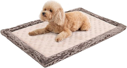 Dog Crate Pad, Soft Foam Pet Bed Mat for Small Medium Dogs, Anti Slip Floor Pet Mat Sleeping Bed, Dog Washable Pad for Crates, Kennel