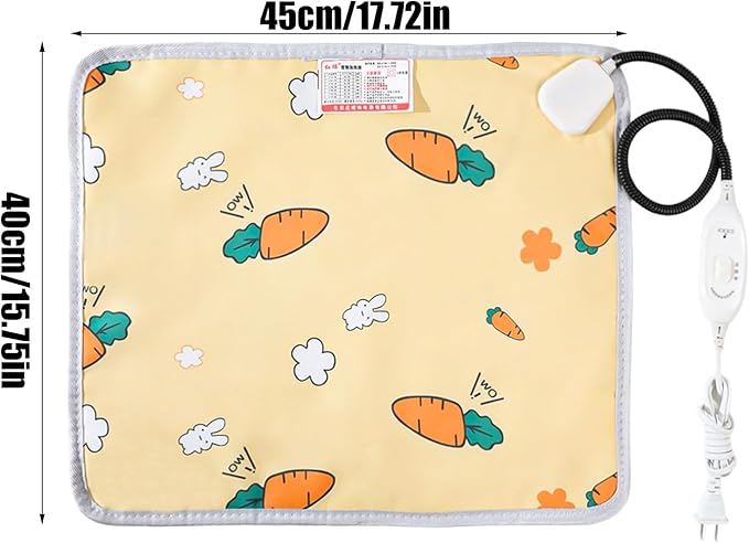 Heated Cat Bed, Adjustable Temperature Mat, 40x45cm, Heated Pet Pad, Warming Cat Cushion, Outdoor Heating Design, for House Winter Camping