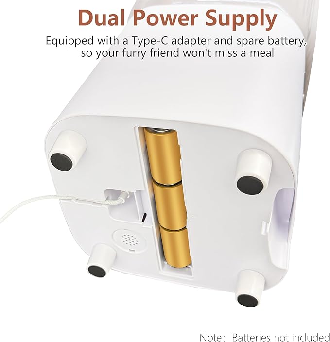 Cat Feeder with Camera, 5L Auto Dog Feeder with Dual Power Supply Pet Feeder for Easy Clean, Cat Food Dispenser for Multiple Pet Detachable (Vedio)