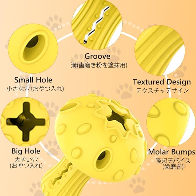 SCHITEC Dog Chew Toy for Large & Medium Dogs, Rubber Treat Dispensing Toy for Aggressive Chewers, Interactive Slow Feeder Tough Puzzle Toys Teeth Cleaning