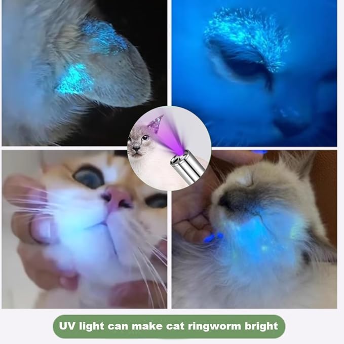 IVVTRYI Laser Pointer 2 Cat Toys for Indoor, Rechargeable, 7 Adjustable Wand Red Light Pet Interactive Cat Mouse Toys to Keep Busyfor Kitten Dog Chase Play