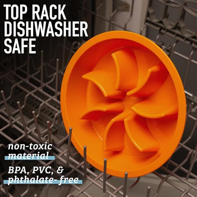 Leash Boss Slow Feeder Dog Bowls - Nonslip Slow Feeder Insert, Healthy Eating Dog Food Bowl, Includes Puppy Essentials Placemat & Star Mold, 2 Cup, Gray