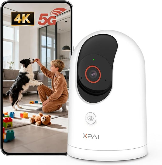 4K Security Camera,Industry's First with Built-in Storage No Monthly Fees,Indoor Camera Wireless,Baby/Pet/Dog Camera with Phone APP,360° Pan-Tilt Wireless Indoor Cam,Cry Detection,2-Way Audio
