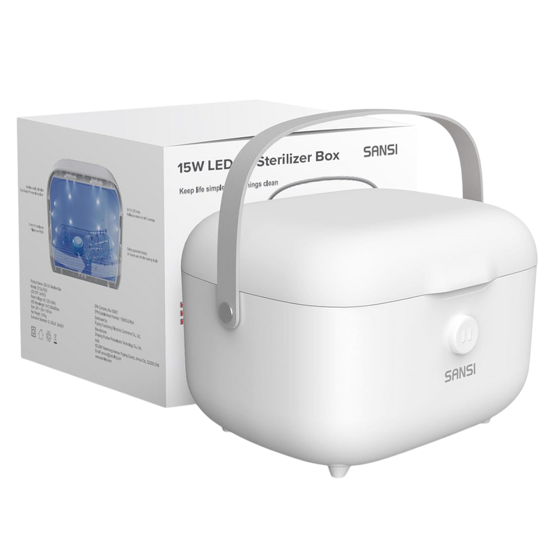 SANSI 15W UV Light Sanitizer Box with 360° UVC Chips, Sanitizes in 5 Minutes 5.1L Large Capacity Sanitizer for Baby & The Whole Family