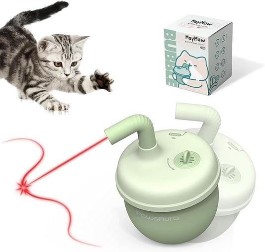 Automatic Laser Cat Interactive Toy - Self-Balancing 360° Auto-Spin Laser Pointer with Catnip Hole, Triple-Sensory – Kitten Sight, Smell & Touch, Boredom Relief Toys for Indoor Adult Cats