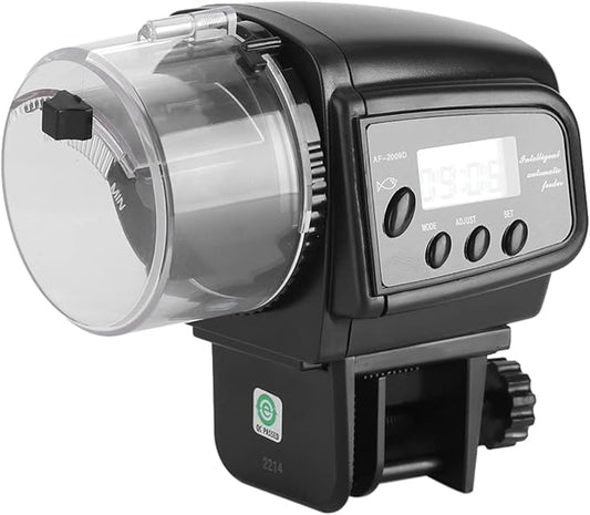 Digital Automatic Fish Feeder Electronic Fish Feeder LCD Aquarium Tank Food Feeding Machine for Vacations Business Trip