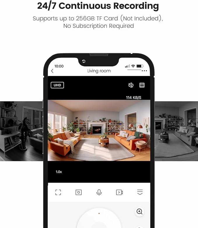 TREATLIFE 5MP Indoor Camera, 2.4G/5G WiFi Cameras for Home Security, Pan/Tilt Baby & Pet Monitor, Motion Detection, Auto Tracking, 2-Way Audio, Night Vision, Cloud & SD Card Storage, Support Alexa