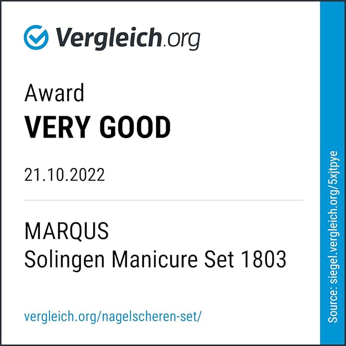 Manicure Set Solingen Made in Germany - 7 Piece Exclusive Finger & Toe Nail Clippers Kit for Women and Men in Real Leather Case, Color Brown