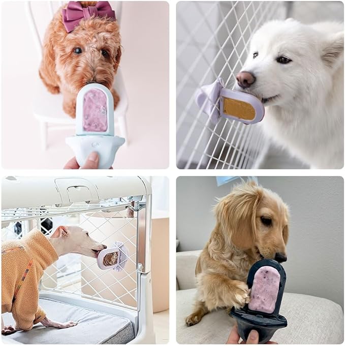 Diggs Groov Crate Training Aid for Puppies and Nervous Dogs – Calming Lick Mat for Crate Training & Separation – Puppy Enrichment Toy with Freezer Shell – BPA-Free – (Ice)