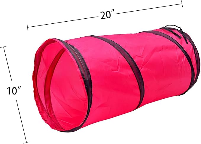 Foldable Spiral Cat Tunnel - Indoor Toy for Small Cats, Kittens, and Rabbits - Tube for Interactive Play and Outdoor Fun - Pet Activity Toy 20" 3 Pcs