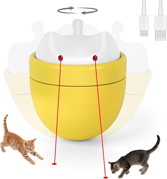 Christmas Gifts for Cats – Automatic Laser Cat Toy with Dual Beams, Quiet 35–38dB Rotation, 3 Modes – Interactive Cat Laser Toy Automatic for Indoor Adults&Kittens &Owners
