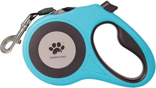16 ft Retractable Dog Leash for Extra Large Dogs up to 130 lbs,Tangle-Free Nylon Tape,Blue Dan24 XL