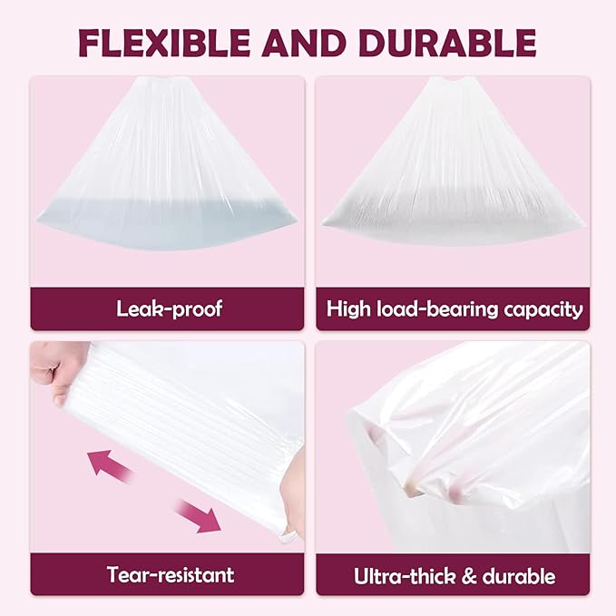 Upgrade Cat Litter Box Liners Design Compatible with SNOW+ Litter Box,120 Pcs Self-Sealing Waste Drawer Bags for Automatic Cat Litter Box (120 Pcs)