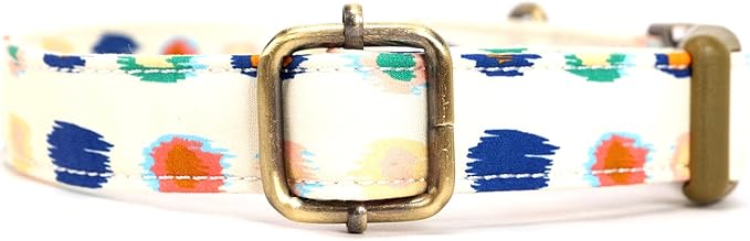 Personalized Dog Collar with Name and Phone Number Engraved,Adjustable Custom Puppy Collar,Organic Cotton Pet Collar for Small Medium Large Boy Girl Dogs