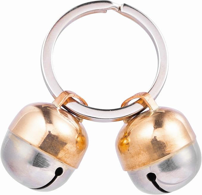 Beau's Bells 2 Extra Loud Cat & Dog Bells | Pet Tracker | Save Birds & Wildlife | Luxury Handmade Copper (Large)