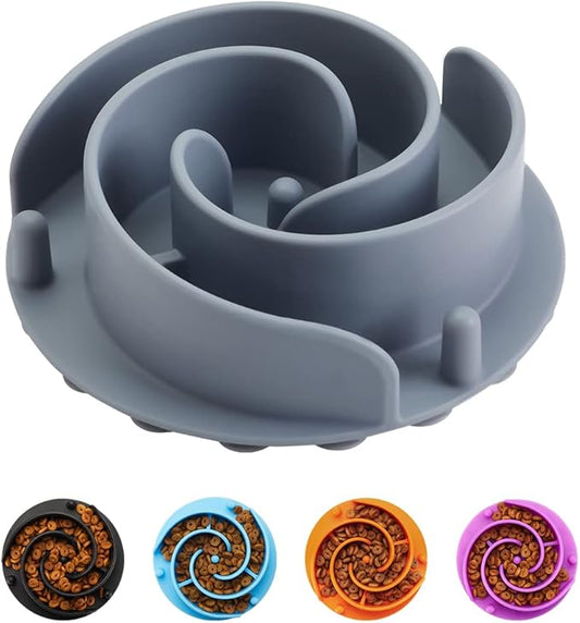 Slow Feeder Dog Bowls Insert, Animire Soft Silicone Slow Eating Dog Food Bowl for Small, Medium and Large Dogs, Compatible with Regular and Elevated Bowls
