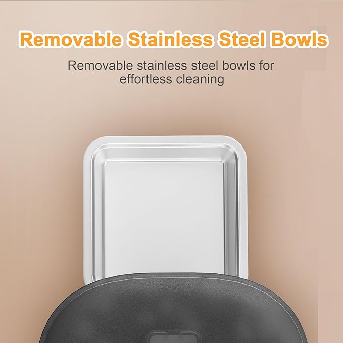 Automatic Cat Feeder with Camera, 1080P HD Video with Night Vision, 2.4G WiFi Pet Feeder for Cat & Small Dog, 2-Way Audio & Meal Call Pet Food Dispenser, Motion Capturing Auto Dog Feeder 6L