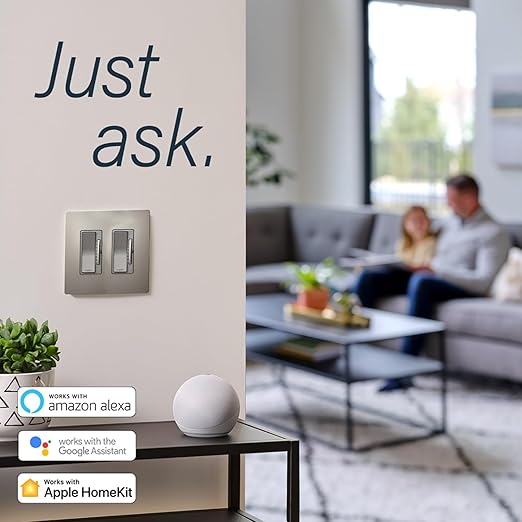 Legrand Radiant WNRL50NI Smart Tru-Universal Dimmer with Netatmo, Compatible with Alexa, Google Assistant & Apple HomeKit, Nickel (1 Count)