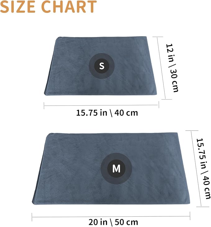 Pet Heating Pad for Cats and Dogs - Electric Warming Mat with Timer & Temperature Setting, Waterproof Cover, Auto Shut-Off - Safe Indoor Bed Warmer 16 * 12inch