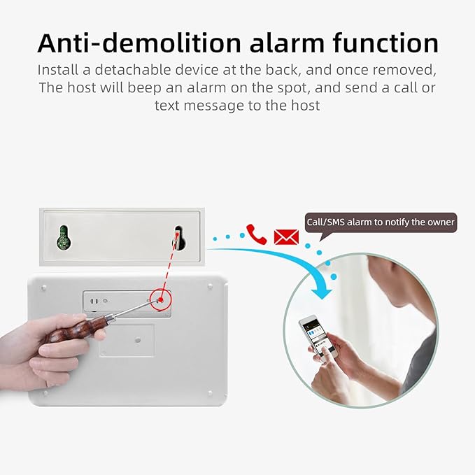 LWOHSI Home Security Alarm System,Wireless 4G/WiFi Home Security Systems with Door/Window Sensor,Tuya APP Alerts,24/7 Professional Monitoring,Work with Alexa and Google,DIY Customized Installation