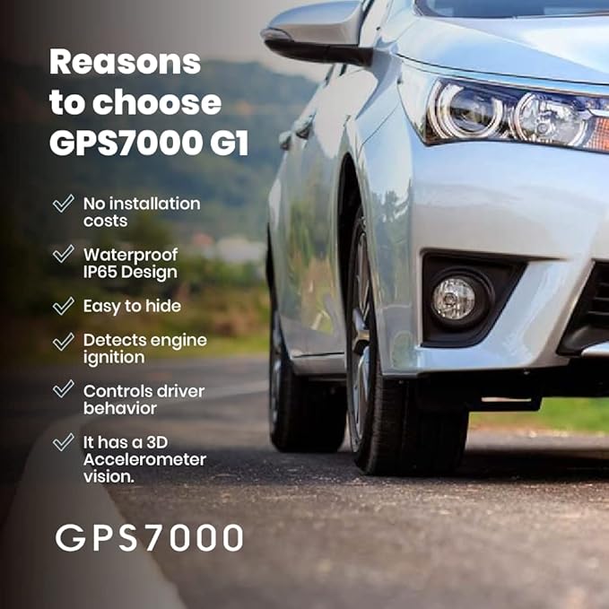 GPS7000-4G Hidden GPS Tracker for Vehicles | 30 Days of Service Included |Easy Self-Installation| After The 30 Days Included in The Service, You can Choose to Suscribe | No Hidden Fees