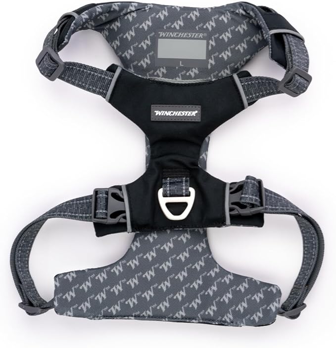 Winchester Pet No-Pull Adjustable Soft Padded Dog Vest Harness with Reflective Stitching, Stretch Limo, Large