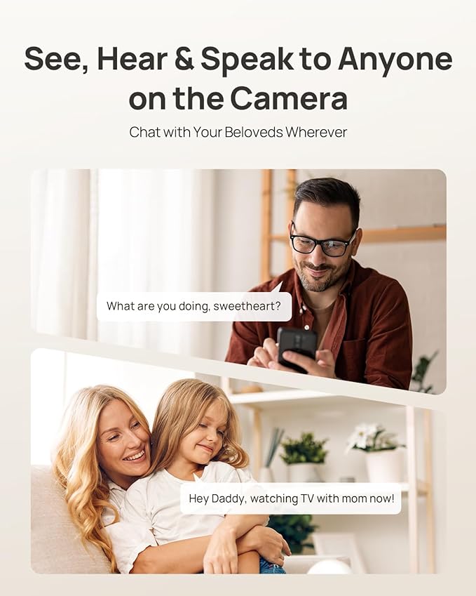 Anona 4K UHD Indoor Camera, Pet/Dog/Baby Security Camera with Phone App, 360°Pan-Tilt, 2.4G/5G Dual-Band Wi-Fi 6, Auto-Tracking, Person/Pet/Baby Crying Detection, Privacy Mode, Two-Way Audio, 4 Pack