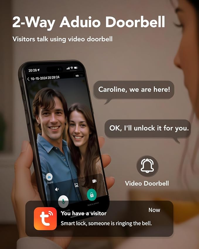 Devo G1 Video Smart Lock with Camera&Doorbell,6-in-1 Keyless Entry Door Lock with App Remote,Fingerprint ID,Auto Locks,Built-in Wi-Fi Smart Deadbolt for Front Door,Easy Install,Waterproof,BHMA Grade 3