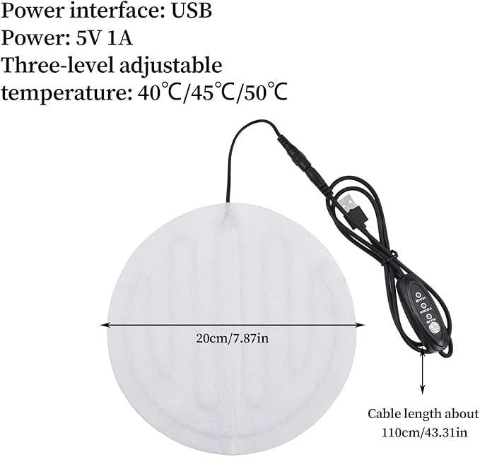 Outdoor Dog Heating Pad, 3-Level Electric Foldable pet Supplies, Pet Bed Warmer, for Cats Dogs Puppy Bunny House Outside Winter Travel Car Chair Couch Room Shelter