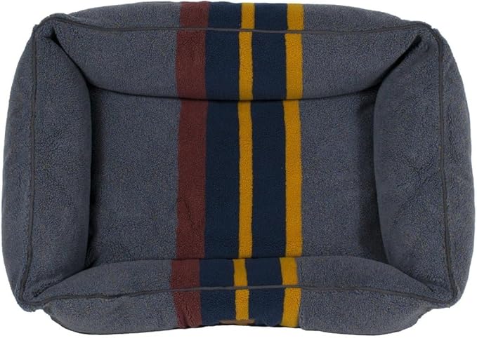 Pendleton Vintage Camp Berber Kuddler Dog Bed - Lake, Medium (30" w x 24" d x 9”h)