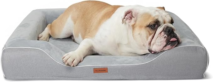 Cooling Dog Beds for Medium Large Dogs with Removable Washable Covers,Rectangle Orthopedic Sofa Bed with Cool Gel Memory Foam and Egg Crate Foam Waterproof fit Old Large Sized Pets