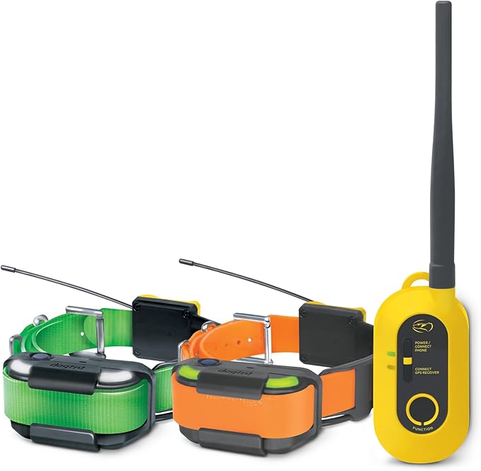 Dogtra 2 Dog Pathfinder 2 GPS Dog Tracker e Collar with PATHFINDER2 Green Add on Receiver LED Light No Monthly fees Free App Waterproof Smartwatch Control Long Range Multiple Dogs Smartphone Required