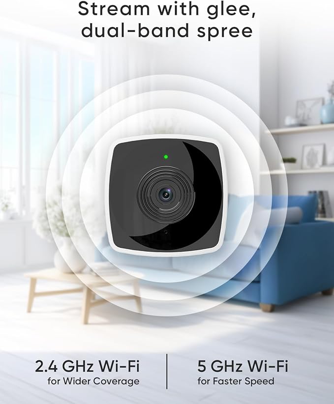 blurams Cameras for Home Security 5GHz, 2K Indoor Camera, Pet Camera with Phone App, AI Motion Detection, 2-Way Audio, Compatible with Alexa&Google Assistant, 4-Pack