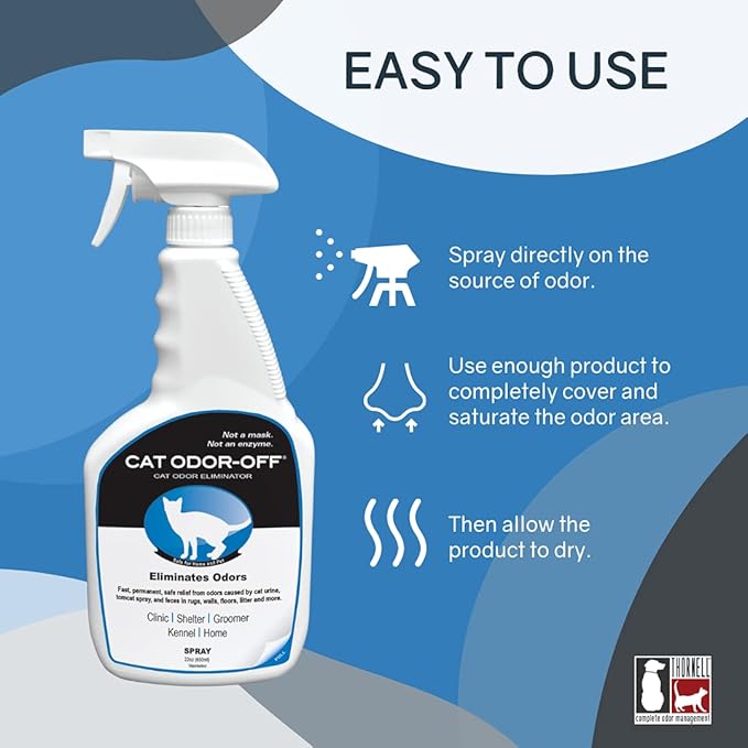 Odorcide Cat Odor-Off Concentrate Pet Smell Odor Eliminator Bundle – Cat Odor Eliminator Concentrate for Pet Urine Odor, Tomcat Spray for Cat Urine Smell, Feces on Carpet & Litter Boxes