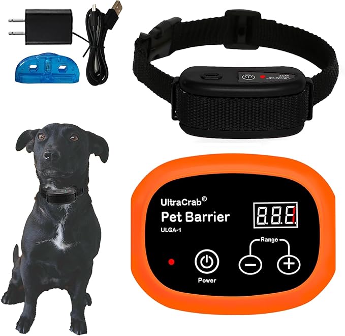 Receiver Collar for Dogs Indoor Pet Barrier, Wireless Indoor Electric Fence, Pet Gate, Keeps Areas Off Limits, Waterproof/Rechargeable Training Collar (Black or Orange Randomly Shipment)