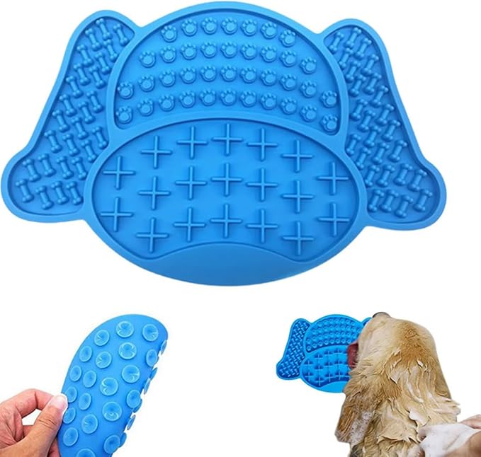 VALUEPET | Dog Lick Mat - Silicone Lick Mat for Anxiety Relief- Slow Feeder Licking Pad for Butter, Yogurt, & Peanut - Suitable for Dog Training, Boredom Reducer, Bathing & Grooming- DOG | 6.6 Inch