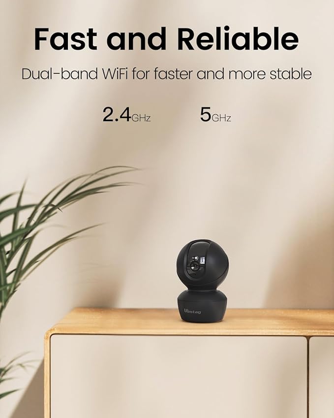 VIMTAG 5G 2.5K Security Camera Indoor, 2Pack Dog Camera with Speaker Pan-Tilt 360 Motion Tracking, Baby Monitor Cameras for Home Security Puppy Cat, 2-Way Audio, IR Night Vision, w/Alexa