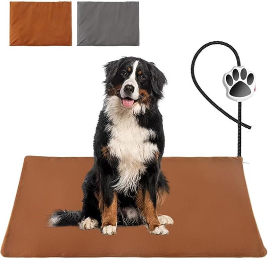 On/Off Switch Electric Pet Heating Pad with Chew Resistant Cord and 2PCS Machine Washable Cover,Indoor Heated Pet Bed Warmer,for Cat Beds and Dog Beds 70x40CM