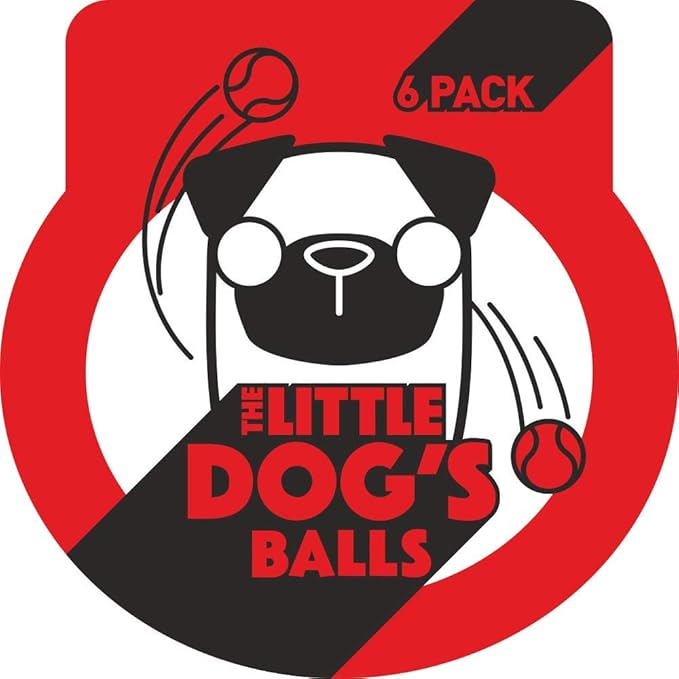 The Dog's Balls 6-Pack Red Dog Toy, Non-Toxic Pet Tennis Balls for Training, Play, Exercise & Fetch, Robust Retrieval Toys for All Breed Sizes