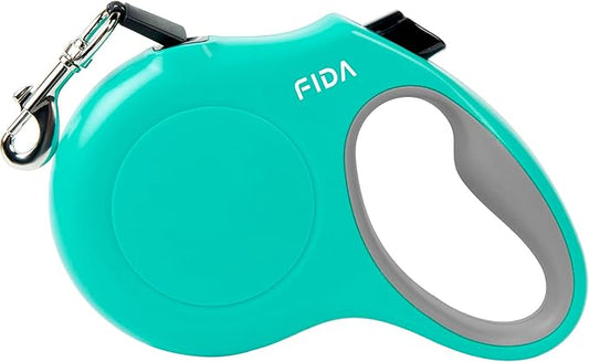 Fida Retractable Dog Leash X-Small Breed, 10 ft Durable Pet Walking Leash for Extra Small Dogs/Cats/Small Animals up to 18 lbs, 360° Tangle Free, Teel