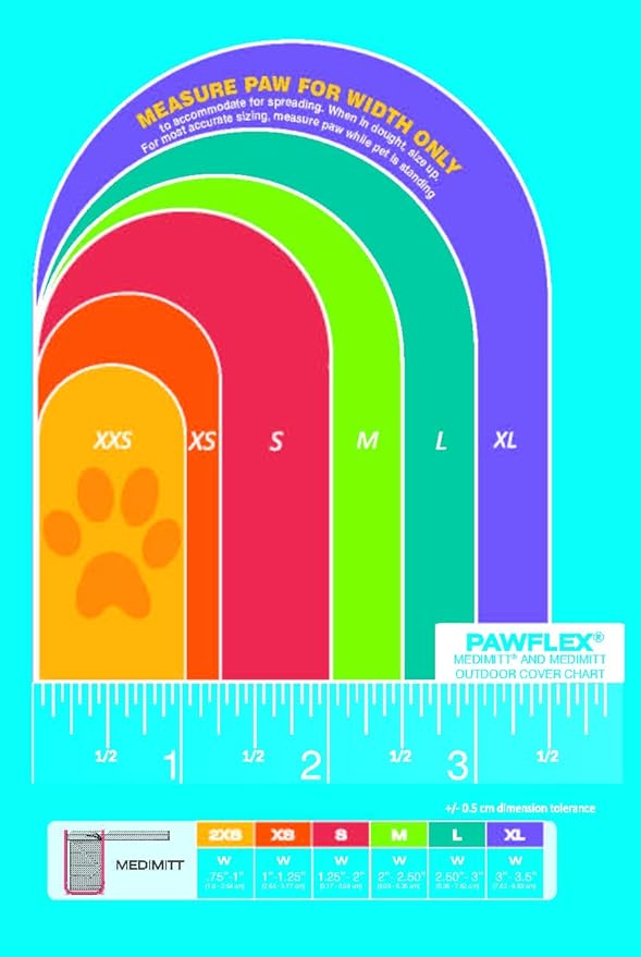 Medimitt Paw Bandages for Dogs, Cats and Pets – Stretchy Medical Booties, First Aid for Paws – Non Slip, Non Adhesive, Breathable, Disposable, Washable, Adjustable Strap, Value Pack (X-Small 12-Pack)