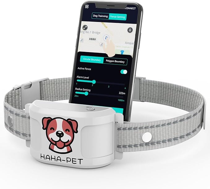 GPS Wireless Dog Fence & Training Collar – No Subscription, App Geo-Fence 3280ft, 60-164ft Bluetooth Training, 3 Correction Modes, Auto Sleep/ Wake, Long Battery Life, 3-Dog Support